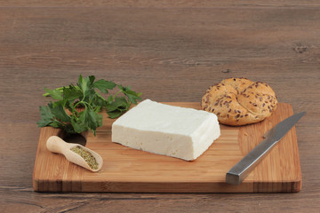 Preparing breakfast with cheese