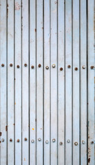 Detail of metallic door fence.