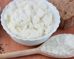 Preparing breakfast with cheese