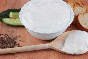 Preparing breakfast with cheese