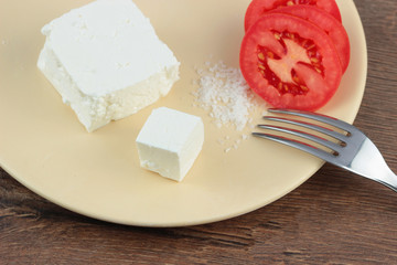 Preparing breakfast with cheese