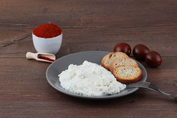 Preparing breakfast with cheese