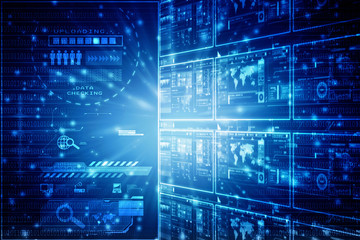 2d illustration technology background