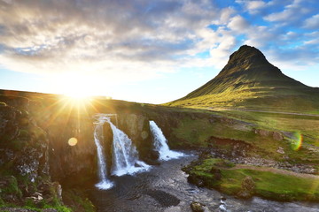 Landscape of Iceland, Kirkjufell Mountain