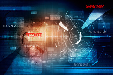 Fototapeta premium 2d illustration technology background