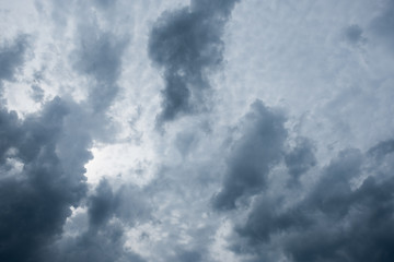 ciel nuageux gris sombre pluvieux menaçant pluie mauvias temps météo prévision dépression nuage