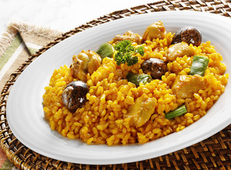 spanish traditional paella dish