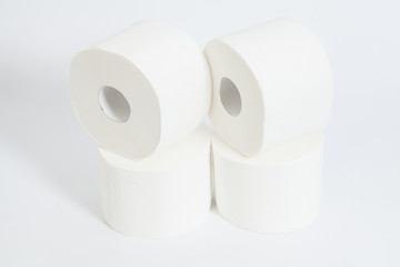 toilet paper isolated on white background