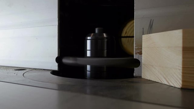 Woodwork by milling machine.