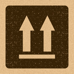This Side Up Icon. This Way Up Sign. Packaging Symbol for Delivery of Cargo