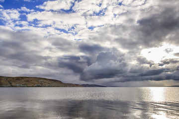 Manasarovar lake near Kailash mountain, Tibet