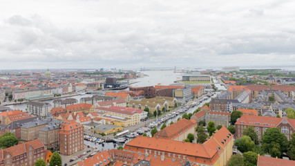 Fototapeta na wymiar Panoramic cityscape, Copenhagen