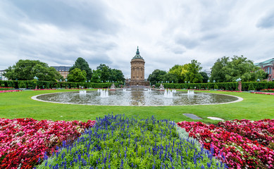Water tower in Mannheim, Germany.