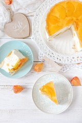 No bake peach cheesecake