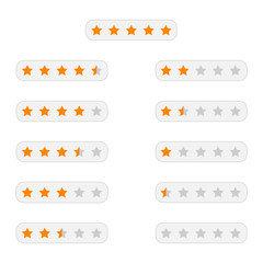 Customer review business concept. Stars rank vector illustration. Rating feedback product.