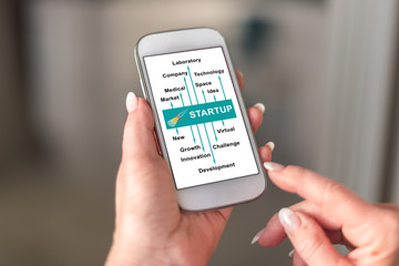 Start up concept on a smartphone