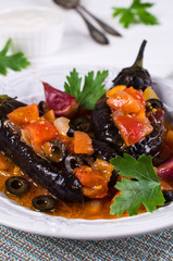 Stewed eggplant with vegetables