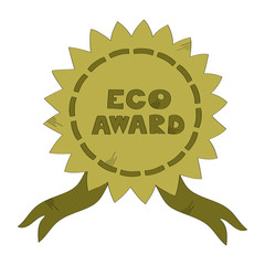 Eco award vector badge