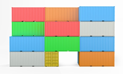 Containers 3D Rendering