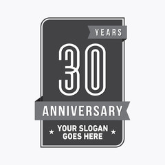 30th anniversary logo. Vector and illustration.