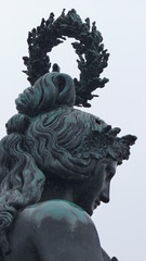 Kopf der Bavaria Statue auf der Theresienwiesen in M&uuml;nchen Bayern