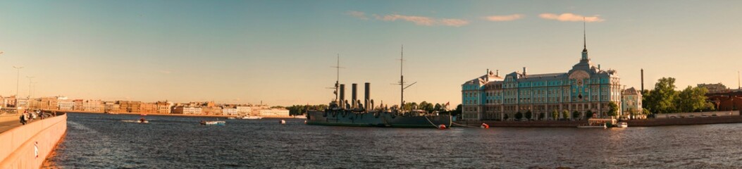 Fototapeta premium cruiser Aurora, ship museum in St. Petersburg.