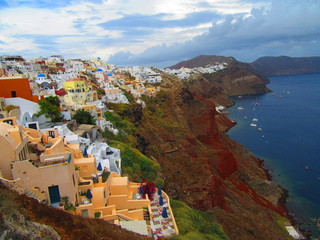 Greek island city 