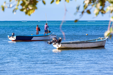  île Rodrigues, barques de pêche à anse aux Anglais