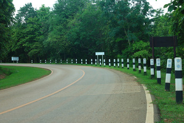 Road turning in the mountains