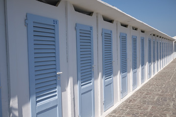 Fototapeta premium Beach club changing rooms