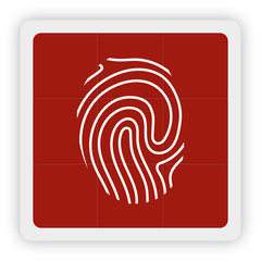 Red Icon Schaltfläche - Fingerabdruck ID