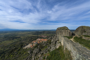 View of the historic village of Monsanto in Portugal; Concept for travel in Portugal