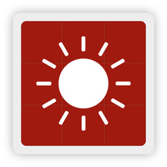 Red Icon Schaltfläche - Sonne