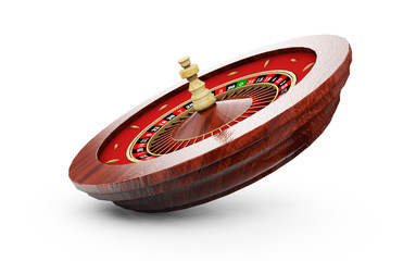 Obraz premium Roulette wheel. 3d render image. Isolated white background.