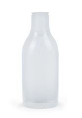 White medical container on white background