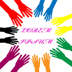 Hands silhouette isolated on white background