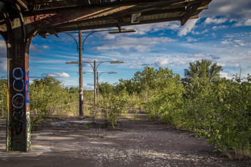 Alter verlassener Bahnhof in Berlin Brandenburg, Lost Place