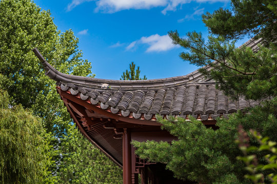 Detailansicht Dach, eines japanischen Pavillon