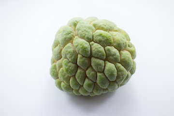 custard apple friut isolated on white background