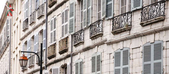 basque facades and flag