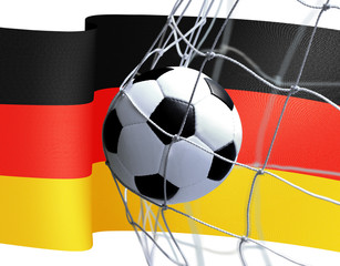 soccer ball on Germany flag