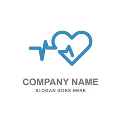 Heart Health Care Logo Icon Vector 