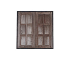 wooden window frame isolated on white background