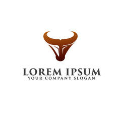 bull logo. luxury logo design concept template