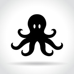 octopus icon on white background