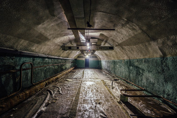 Underground hospital in a large abandoned Soviet bunker
