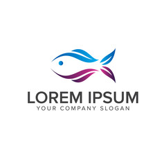 fish logo. beauty logo design concept template
