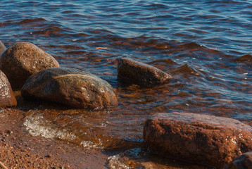 coast in summer with stones