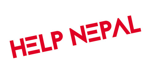 Help Nepal rubber stamp. Grunge design with dust scratches. Effects can be easily removed for a clean, crisp look. Color is easily changed.
