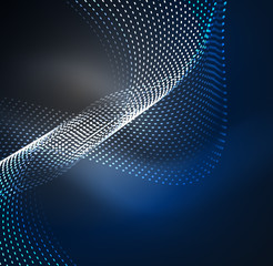 Obraz premium Vector wave particles background